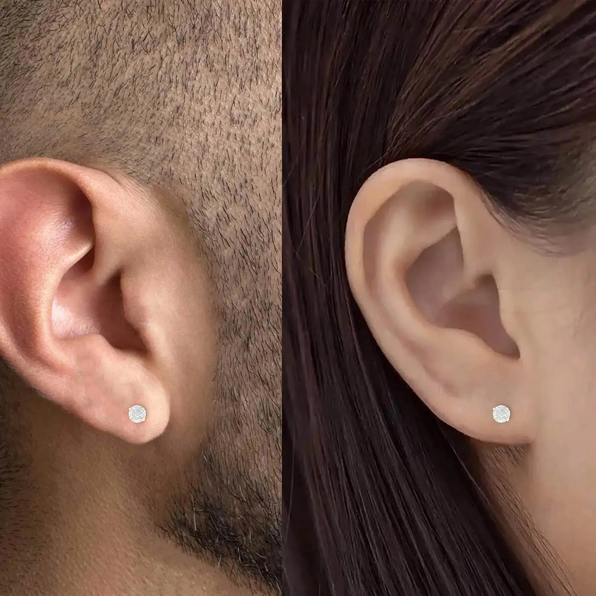 Brinco Pedra de Zircônia Circular (4mmX4mm) (Banho Ouro 18k) - Image 3