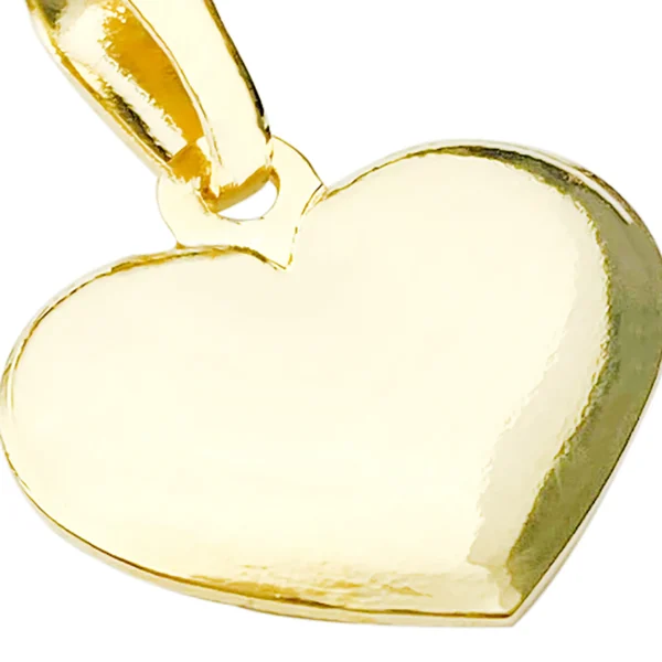 Pingente Coração Liso 2 (1,1cmX1,4cm) (Banho Ouro 18k) - Image 3