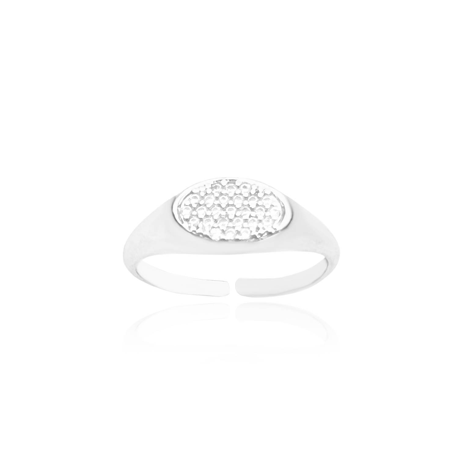 Anel 25 Pedras Cravejadas em Zircônia (Ajustável) (PRATA 925 MACIÇA) - Image 2