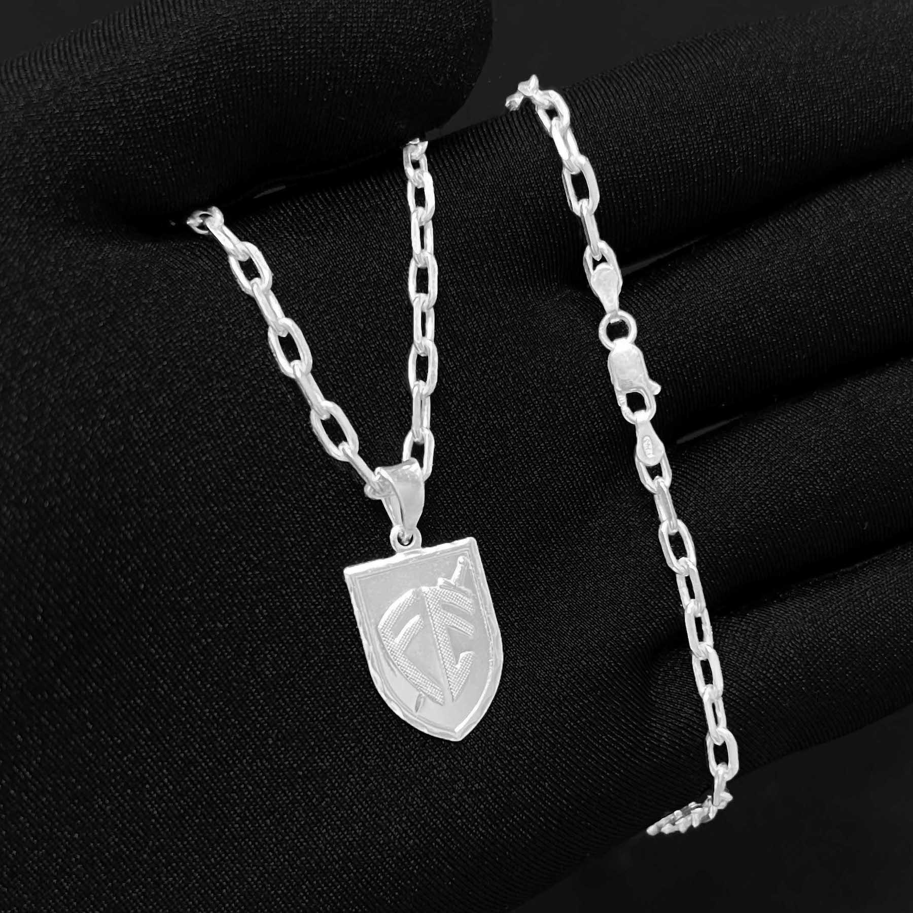 Pingente Escudo da Fé (2,4g) (2,5cmX1,6cm) (PRATA 925 MACIÇA) - Image 2