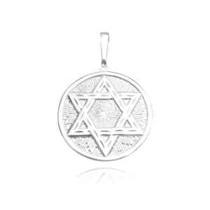 Pingente Estrela de Davi Texturizada (3cmX2,7cm) (PRATA 925 MACIÇA)