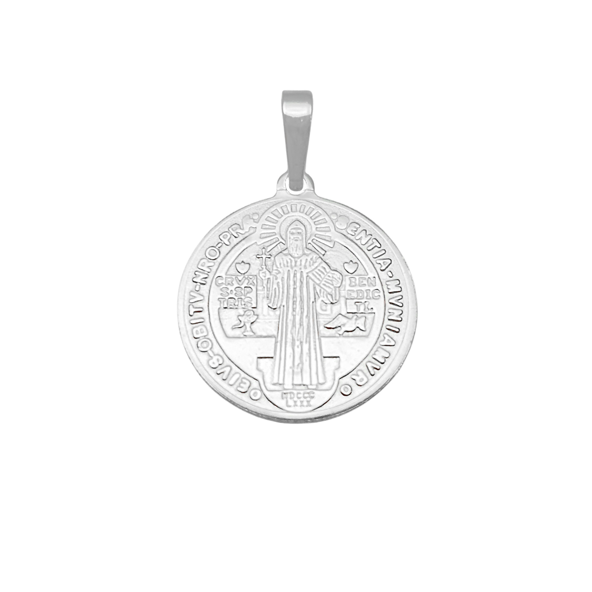Pingente São Bento P (2,5cmX2,2cm) (3g) (PRATA 925 MACIÇA)